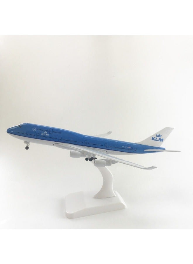 20cm Alloy Airplane Tabletop Display Model 1:200 Scale Dutch Boeing 747 Airplane Model Ornaments Toys Furniture Decorations Collection Gifts - Image 4