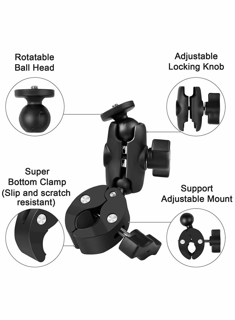 Captaintech GoPro 10 Clamp Mount with Double Ball Head Adapter - 360 Degree Rotation Action Camera Clamp for Versatile Shooting Angles and Stability - Image 2