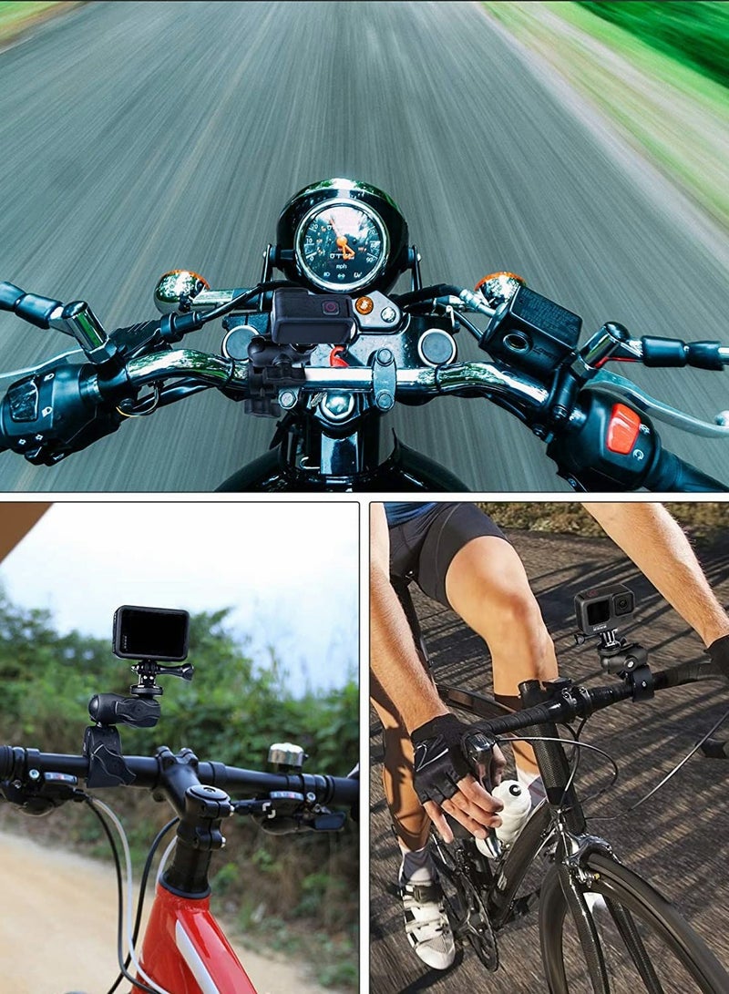 Captaintech GoPro 10 Clamp Mount with Double Ball Head Adapter - 360 Degree Rotation Action Camera Clamp for Versatile Shooting Angles and Stability - Image 3