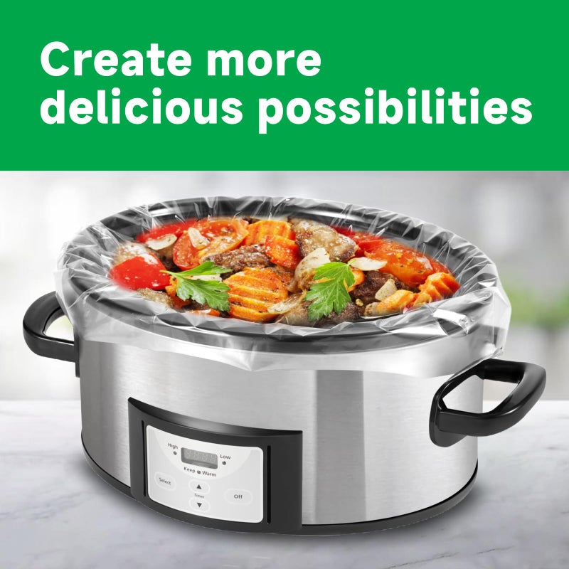 Jvvfuu Slow Cooker Liners 3-8 Quart  Cooking Bags Large Size 13""X 21""  Slow Cooker Bags Disposable Oval Large For Crock Pot (30) - Image 4
