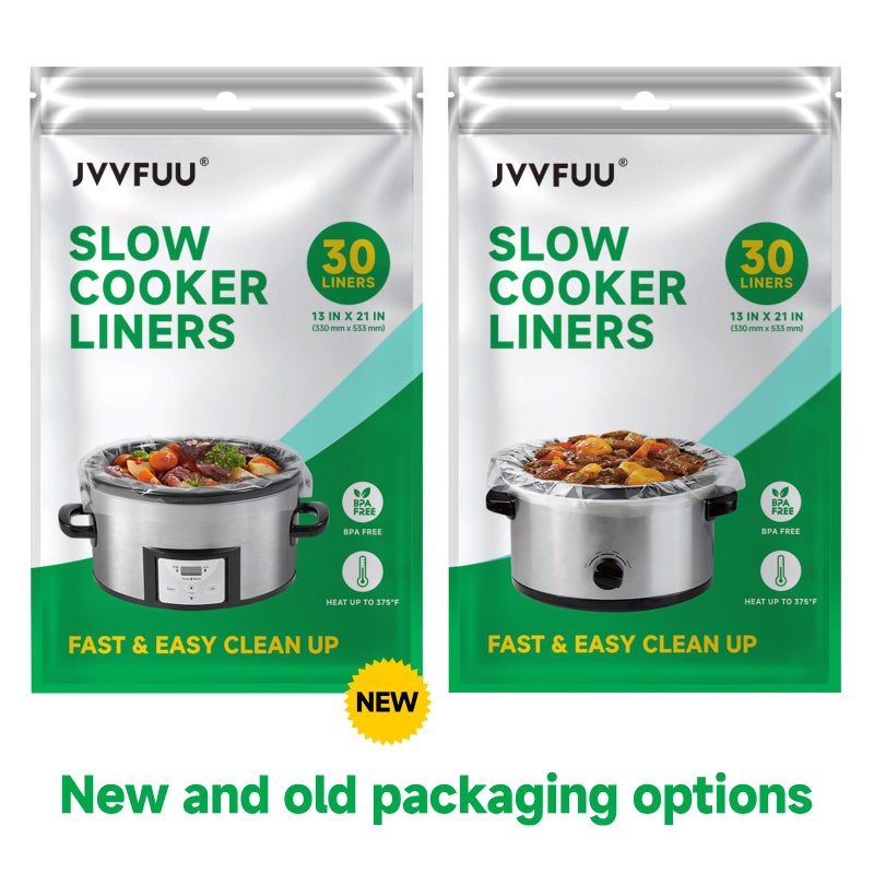 Jvvfuu Slow Cooker Liners 3-8 Quart  Cooking Bags Large Size 13""X 21""  Slow Cooker Bags Disposable Oval Large For Crock Pot (30) - Image 3