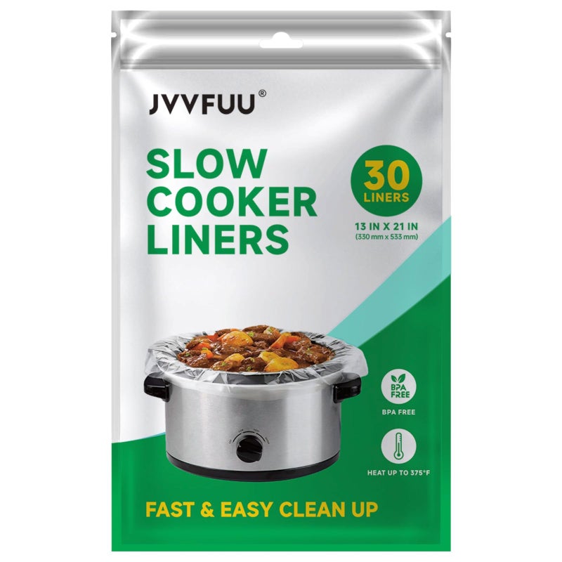 Jvvfuu Slow Cooker Liners 3-8 Quart  Cooking Bags Large Size 13""X 21""  Slow Cooker Bags Disposable Oval Large For Crock Pot (30) - Image 2