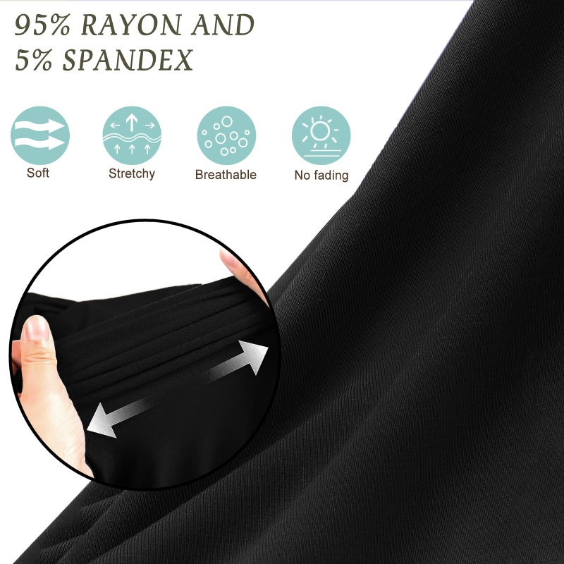 OWLOWLA Newborn Swaddle Set Stretch Wrap Swaddle Receiving Blanket for Baby Boy Girl(Black-rm) - Image 2