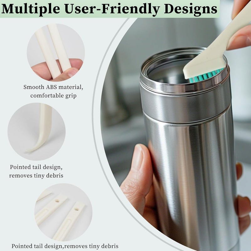 Zoolinn 8-Piece Small Cleaning Brush Set for Tight Spaces, Mini Crevice Brushes for Household Use, Ideal for Humidifiers, Cup and Toasters - Image 3