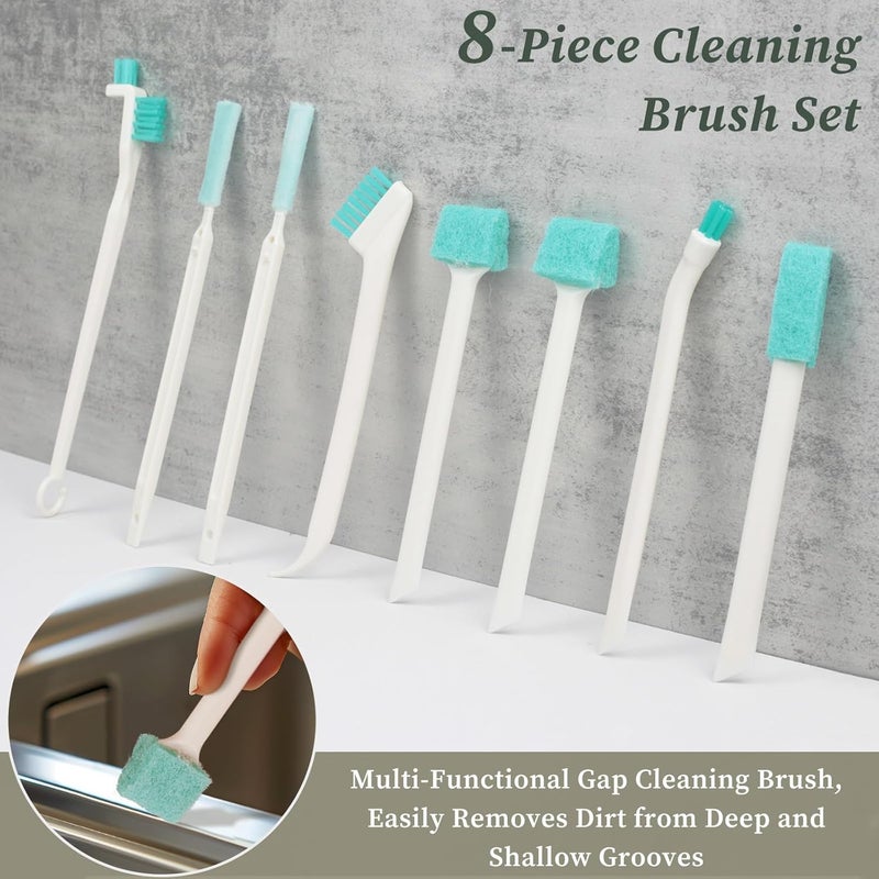 Zoolinn 8-Piece Small Cleaning Brush Set for Tight Spaces, Mini Crevice Brushes for Household Use, Ideal for Humidifiers, Cup and Toasters - Image 2