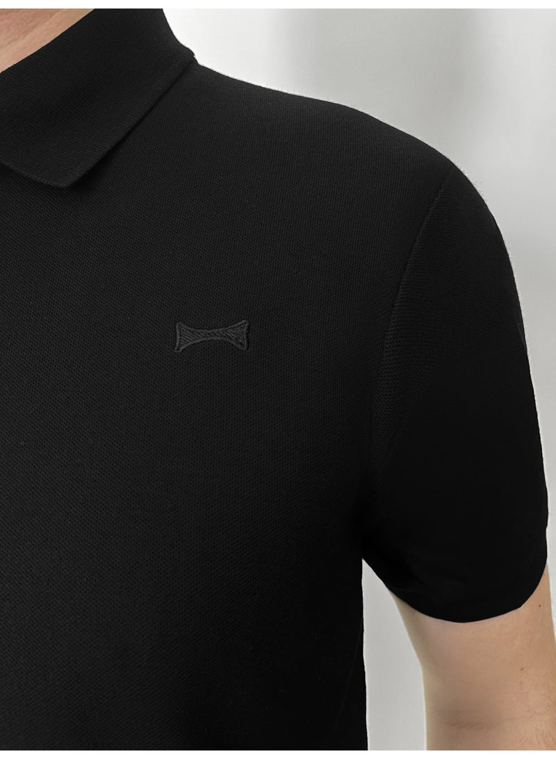 The Founder &Co. Men Polo Shirt Short Sleeve Black Premium Pique Cotton Comfort Classic Polo Old Money  - Image 5