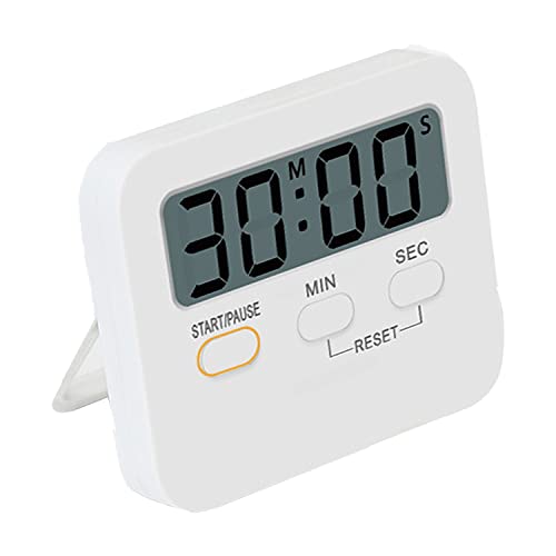 SYGA Digital Kitchen Timer Cooking Kitchen Timers with Louder Alarm Big Digit with Back Stand for Teacher, Study, Exercise, Oven, Cook, Baking White - Image 1