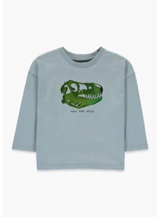 Unisex Grey Dinosaur Holographic T-Shirt