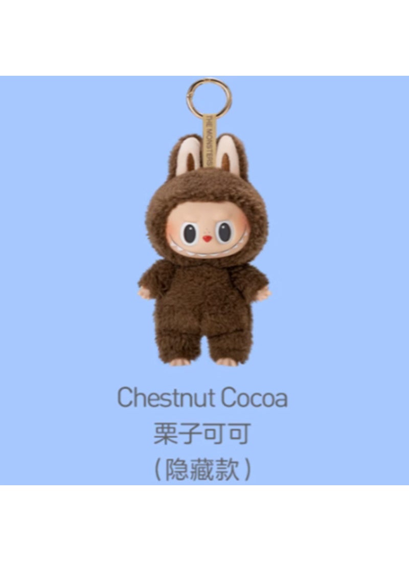 Generic - Labubu Heartbeat Macaron Blind Box Party Series Plush Charm Toy Hidden model-chestnut cocoa - Image 1