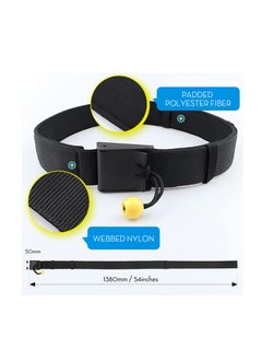 SYOSI Sup Leash Waist Belt, Quick Release Paddle Board Waist Leashes Belt, 50mm Standard Adult Adjustable QR Safety Waistbelt Fits for Stand Up Paddleboards Use with Ankleleash Black  - Image 4