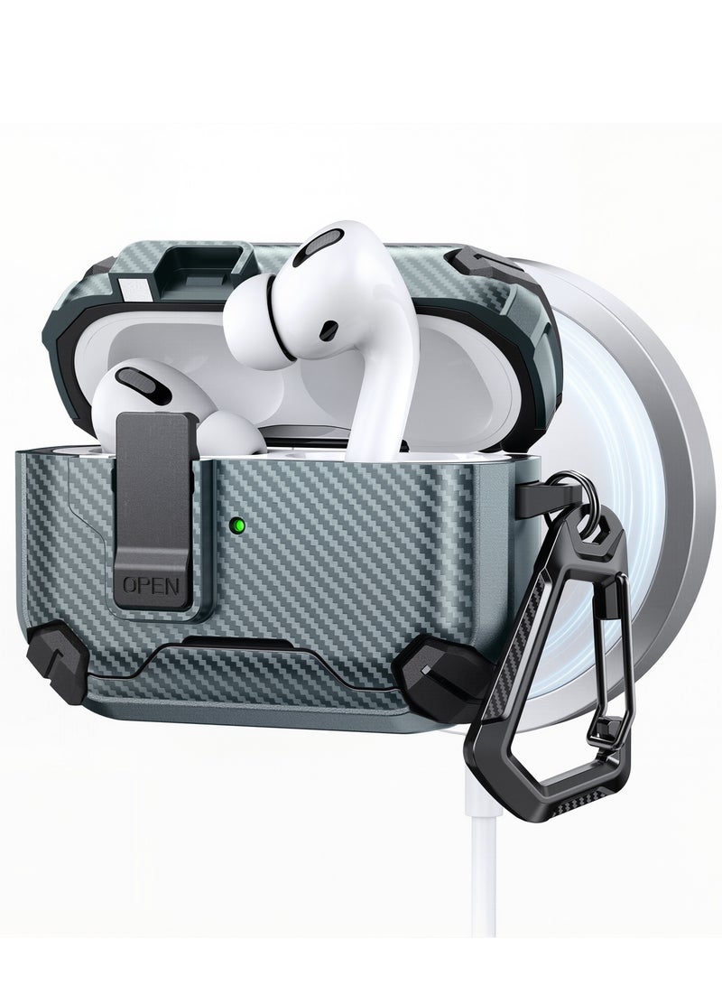 AirPods 4 / AirPods Pro / AirPods Pro 2 / AirPods Pro 3 حالة حماية ، magsafe ، حامل الهاتف ، حالة سماعة الرأس المنبثقة ، حامي سماعة الرأس ، حامي سماعة الرأس ، حالة سماعة الرأس - Image 1