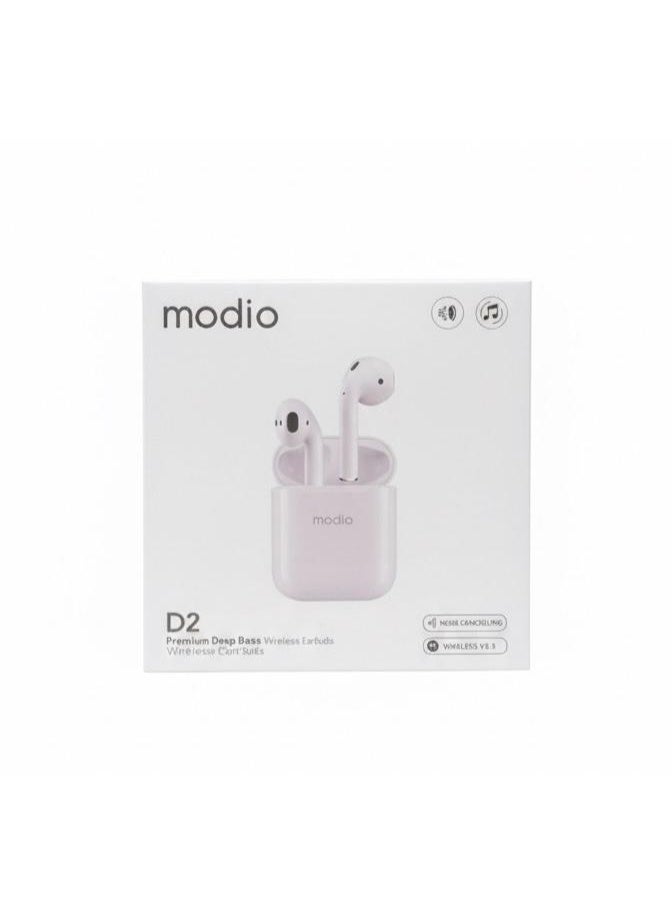modio D2 High Bass In-Ear Bluetooth Earbuds With Touch Control and Crystal Clear Sound Quality Compatible With Android Devices - Image 5