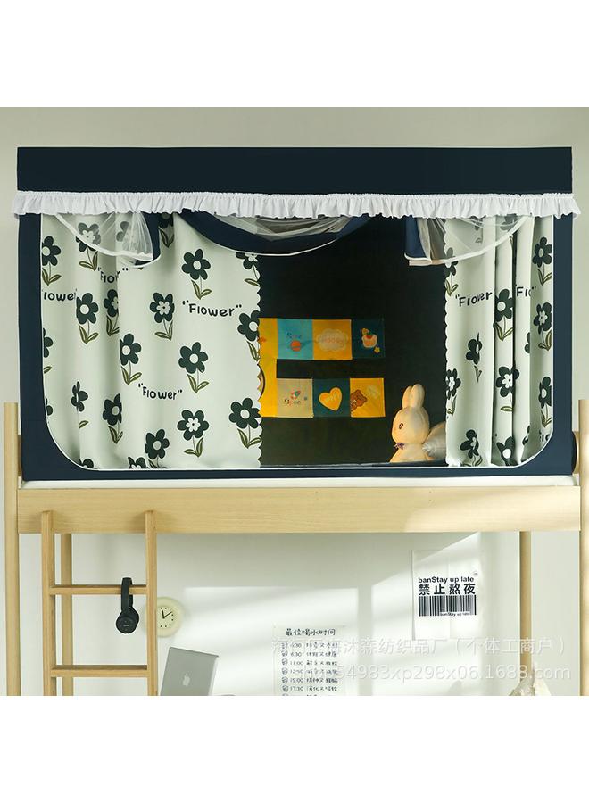 Bluejw 10Y Cross-border College Student Dormitory Mosquito Net Upper And Lower Bed Curtain Integrated Coating Shading Bed Curtain With Bracket Manufacturers - Image 1