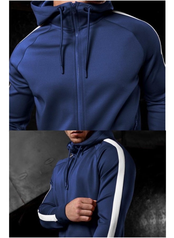 NIBEMINENT Mens Tracksuit with Zipper Pockets Full Zip Hoodie Sweatsuit 2 Pieces Athletic Sports Casual Sweat Suits  - Image 2