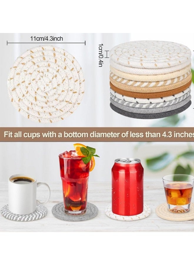 VRB Dec 6pcs Coaster Set/Tea Coasters Set for Dining Table,Dinner Table,Office Table,Coasters for Cups Set of 6,Coasters for Cups Set of 6. (Jute Coaster Set of 6) - Image 2