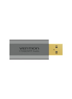 فينشن بطاقة صوت خارجية USB من VENTION نوع المعدن الرمادي رقم الموديل VAB-S19-H  - Image 3