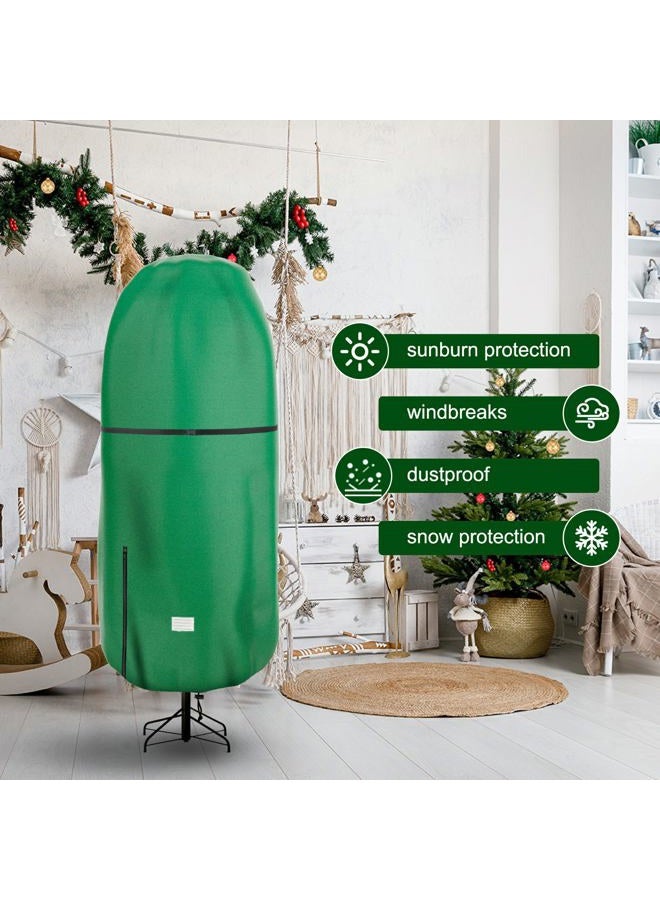 Riuog Upright Christmas Tree Storage Cover,Tear Resistant Adjustable Christmas Tree Storage Bag for 6 FT Artificial Tree Standing with Ornaments,Xmas Tree Cover, Dustproof - Image 4