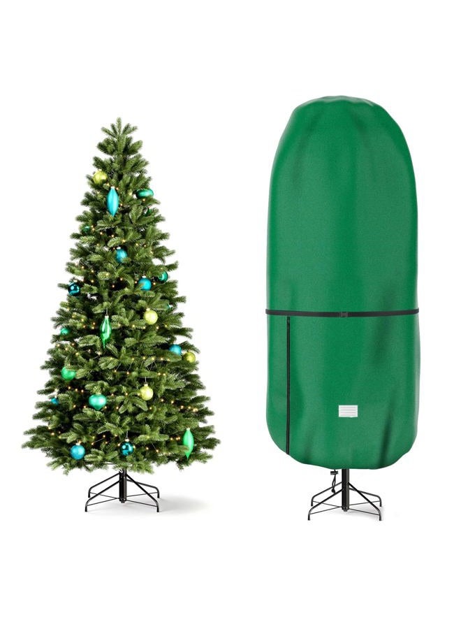 Riuog Upright Christmas Tree Storage Cover,Tear Resistant Adjustable Christmas Tree Storage Bag for 6 FT Artificial Tree Standing with Ornaments,Xmas Tree Cover, Dustproof - Image 1