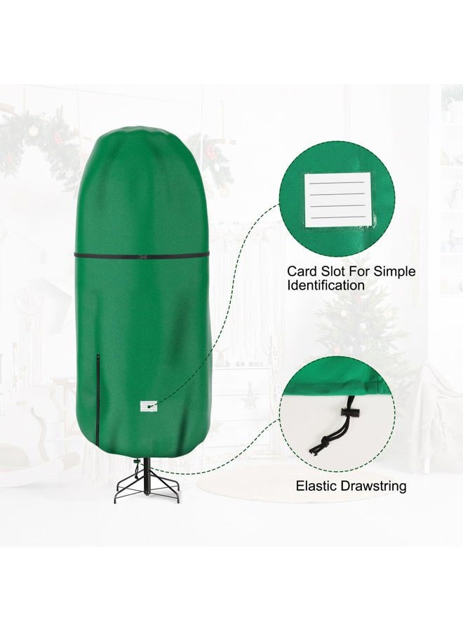 Riuog Upright Christmas Tree Storage Cover,Tear Resistant Adjustable Christmas Tree Storage Bag for 6 FT Artificial Tree Standing with Ornaments,Xmas Tree Cover, Dustproof - Image 3
