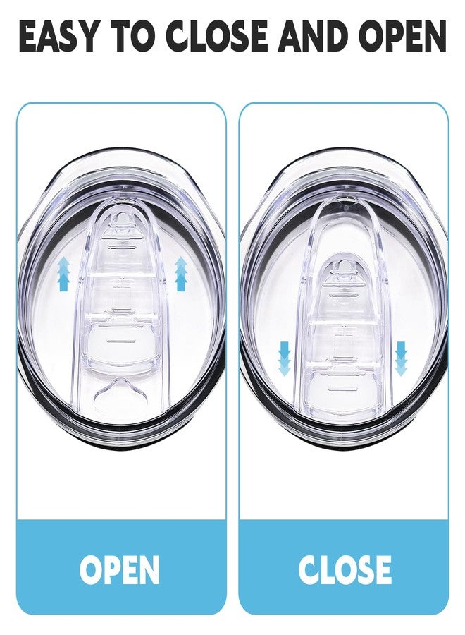 XccMe 20oz Skinny Tumbler Replacement Lids 2 Pack,Spill Proof Splash Resistant Silicone Sliding Covers,Straw Friendly, BPA Free - Image 5