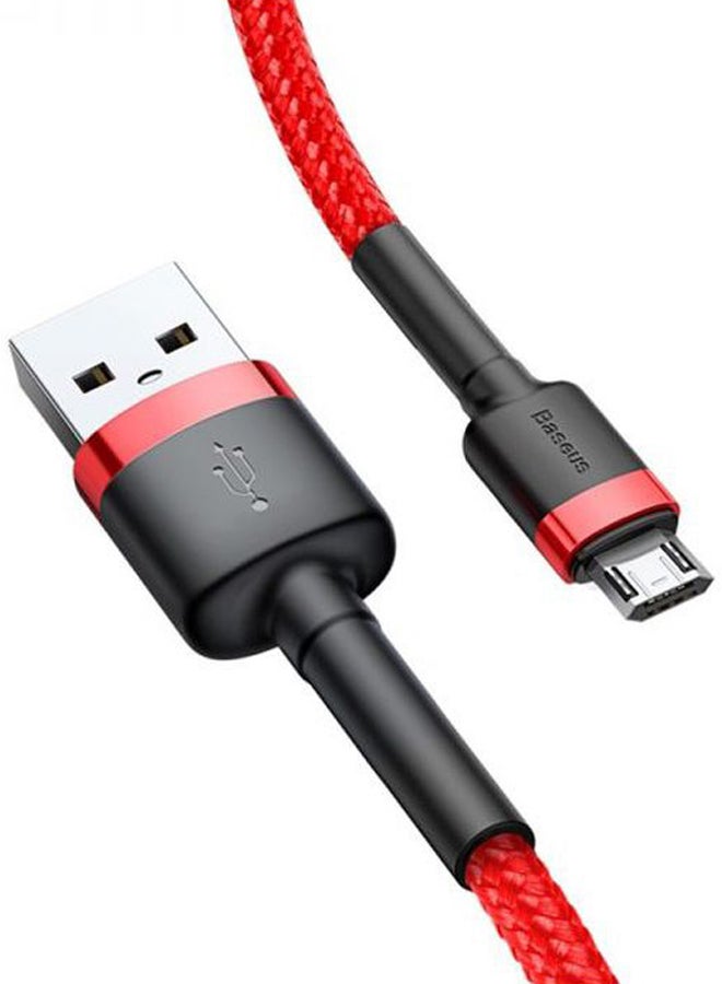 بيسوس كابل كافيول بتيار 2.4 أمبير من النايلون المضفر للشحن السريع بمنفذ USB إلى مايكرو USB للأجهزة التي تعمل بنظام التشغيل أندرويد، متوافق مع سامسونج جالاكسي S7 وS6 ونوت وإل جي ونيكسوس ونوكيا وبلايستيشن 4، بطول 1 متر أحمر وأسود - Image 5