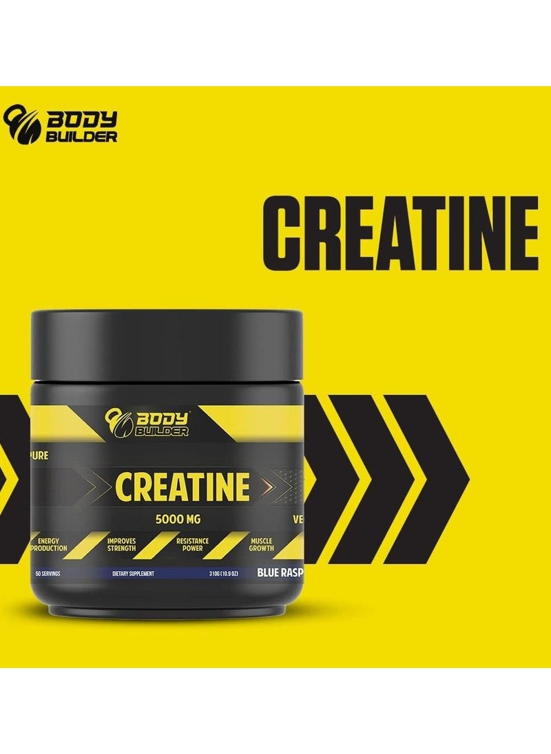 Body Builder - Creatine Monohydrate -300 Gm- 5000mg Monohydrate Per Serving -60 Servings- Plain Unflavored - Image 1