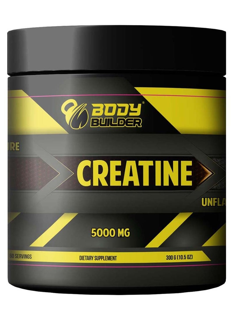 Body Builder Creatine Monohydrate -300 Gm- 5000mg Monohydrate Per Serving -60 Servings- Plain Unflavored  - Image 2