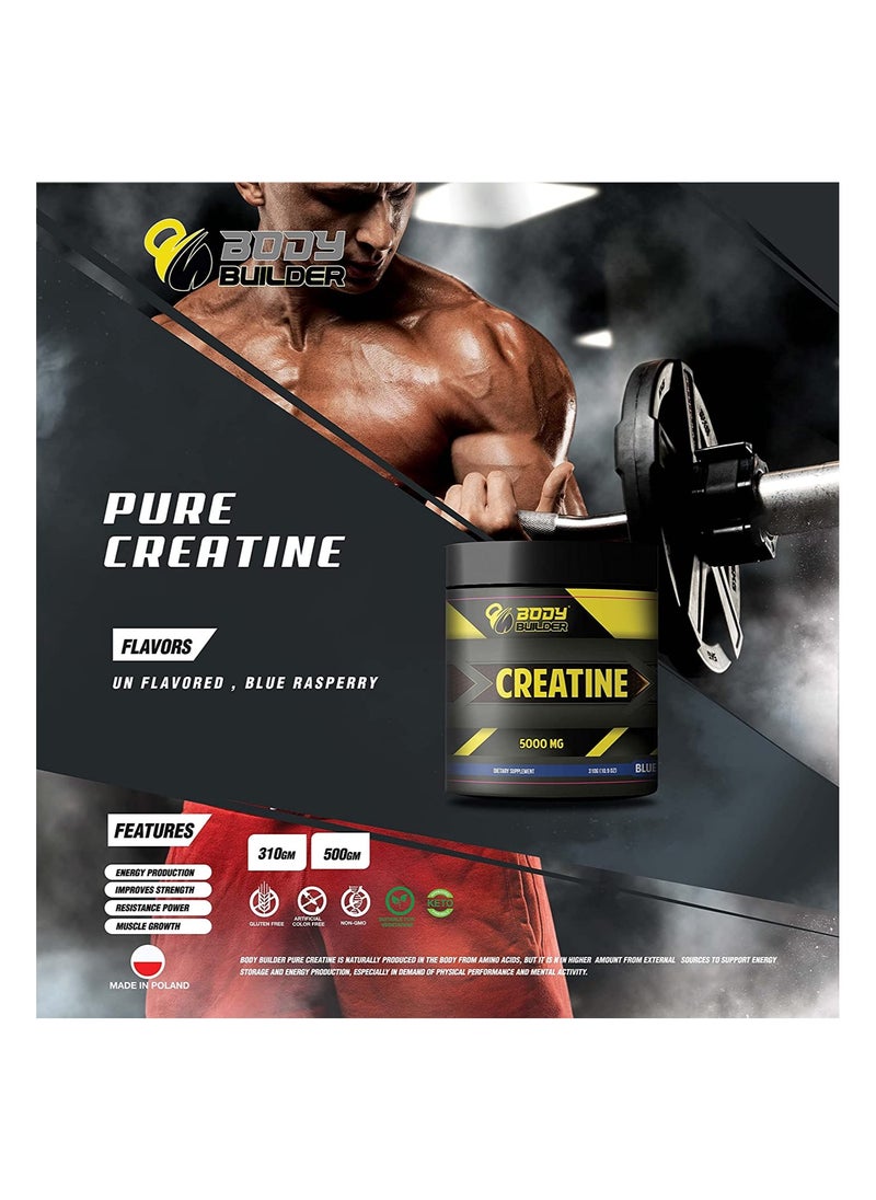 Body Builder Creatine Monohydrate -300 Gm- 5000mg Monohydrate Per Serving -60 Servings- Plain Unflavored  - Image 3