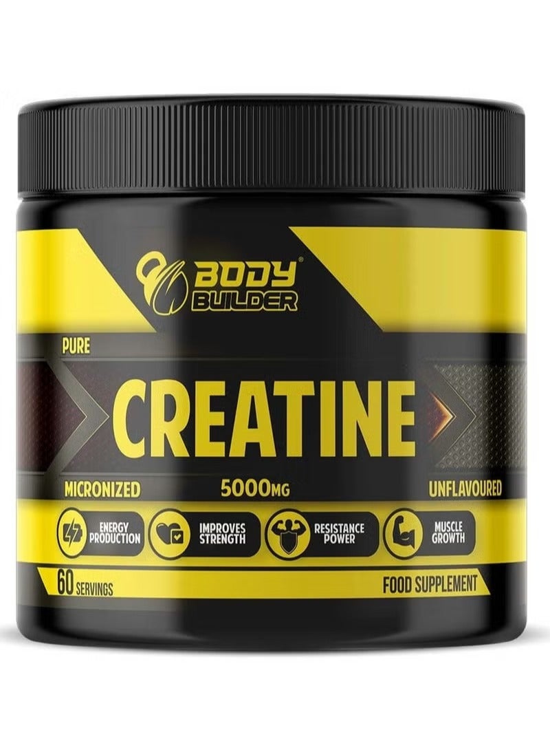 Body Builder Creatine Monohydrate -300 Gm- 5000mg Monohydrate Per Serving -60 Servings- Plain Unflavored - Image 1