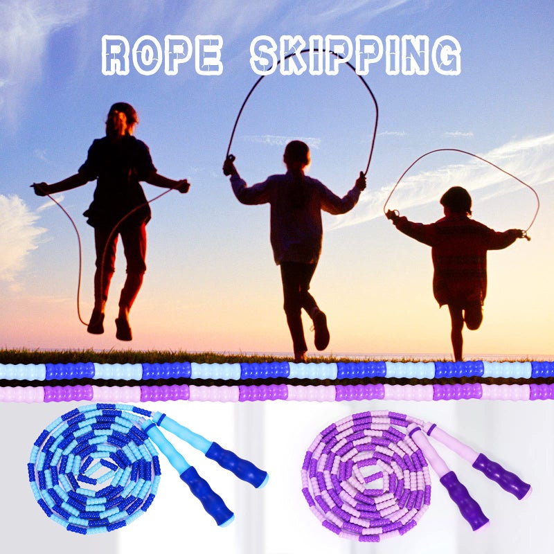 Supertrip Jump Rope Kids-Soft Beaded Skipping Rope Adjustable Tangle-Free Segmented Jumping Rope for Children and Students - Image 5