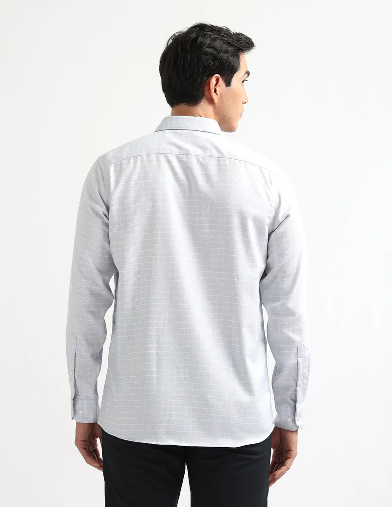 Arrow Blue Liberty Classic Fit Auto Press Shirt for Men | Best Price UAE
