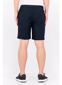 Algspar Men Textured Basic Shorts, Black  - Image 3