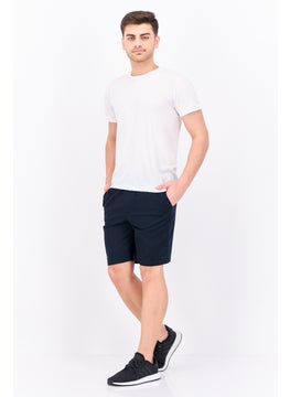 Algspar Men Textured Basic Shorts, Black  - Image 4
