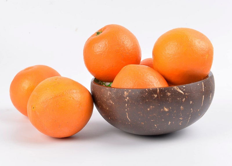 ChezMax Natural Coconut Bowl with Mother of Pearl Inlays - Key Bowl & Fruit Snack Holder (Blue-Gold) - Image 4