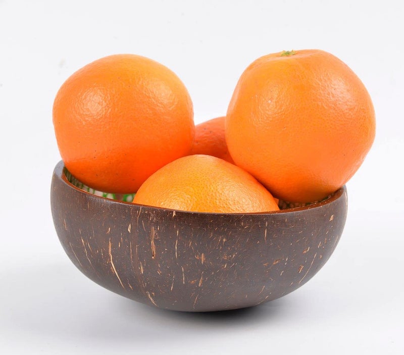 ChezMax Natural Coconut Bowl with Mother of Pearl Inlays - Key Bowl & Fruit Snack Holder (Blue-Gold) - Image 5