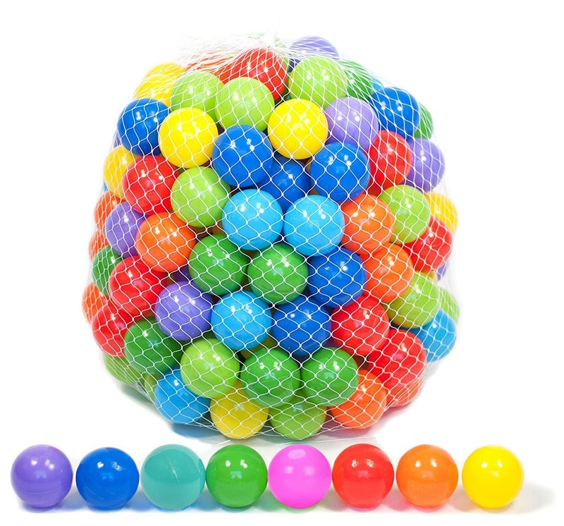 Playz Soft Plastic Mini Ball Pit Balls 200 Count w 8 Vibrant Colors Crush Proof No Sharp Edges Non Toxic Phthalate BPA Free for Baby Toddler Ball Pit Play Tents Tunnels Indoor Outdoor - Image 2