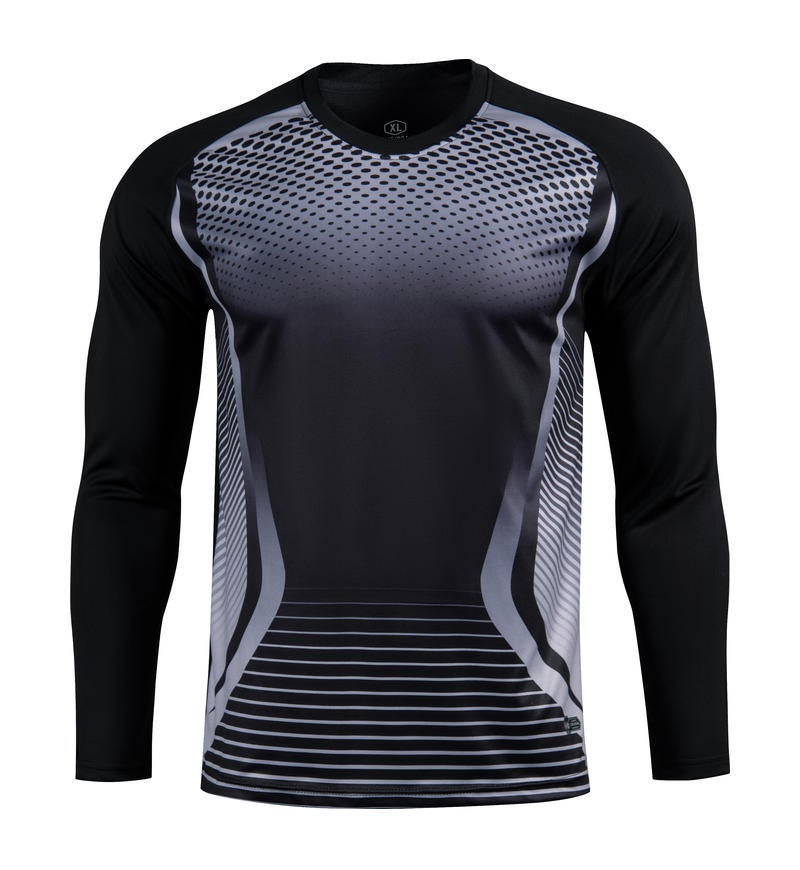 Generic Speed Wholesale Dragon Gate Clothes Football Clothes Team Clothes Children Mens Goalkeeper Clothes Long Sleeve suit Football Gate General Clothes Adult 09 Black Top