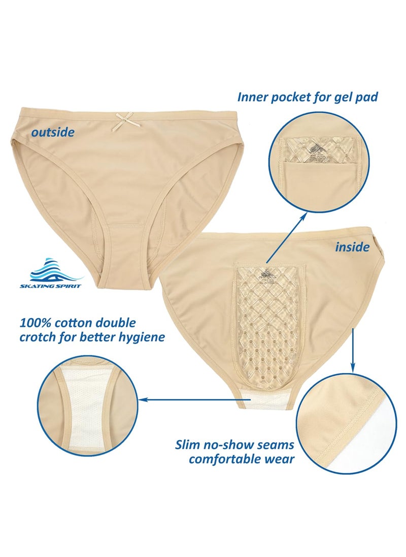 Skating Spirit Skating Spirit Padded Figure Skating Competition Underskirt Shorts, Slim Padded Panties, Gel Pad Tailbone Cushion Protective Shorts (Large)  - Image 5