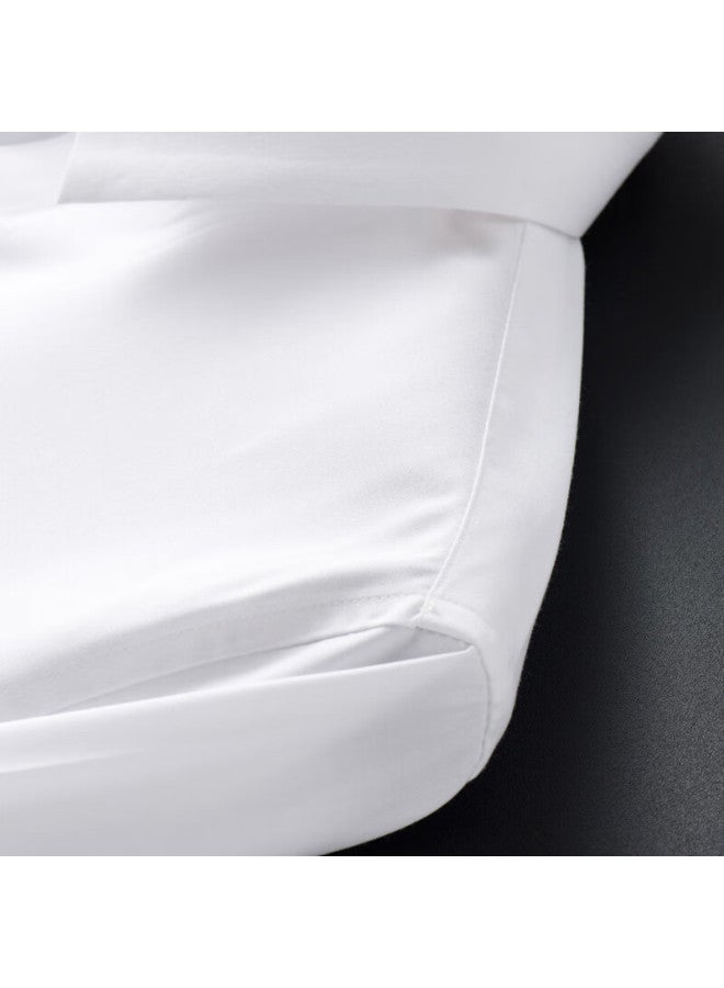 Romon Triple-protection Shirt For Men, Business Casual Formal White Shirt, Solid Color Long-sleeve Dress Shirt For Men, White, Size 38 - Image 2