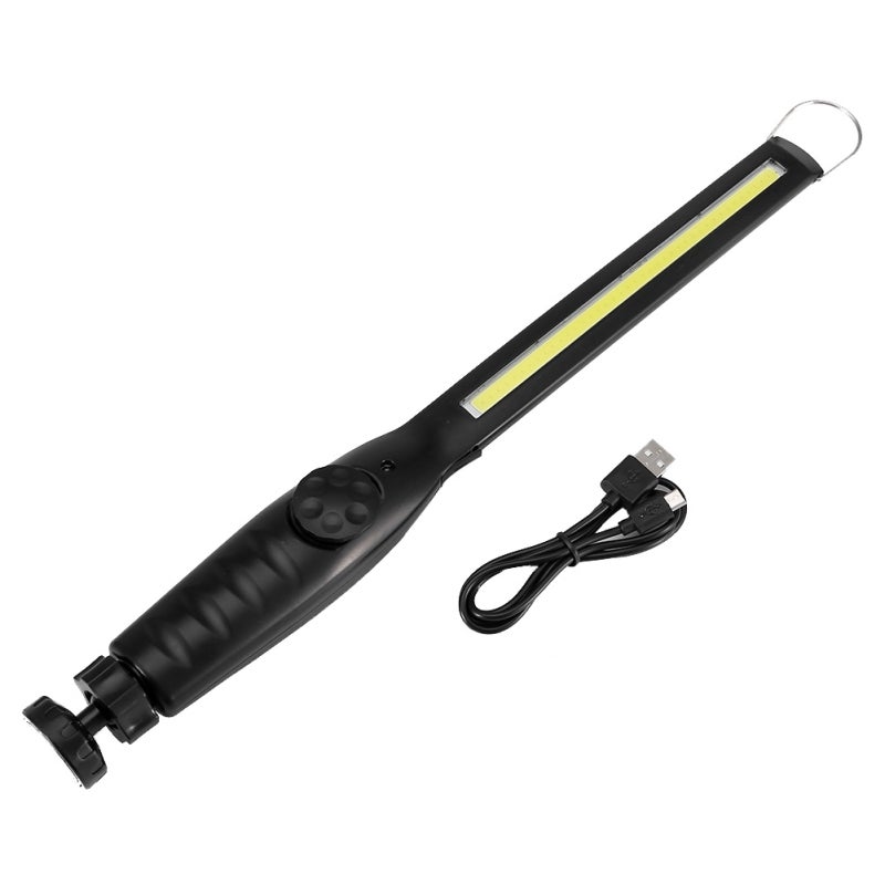 مصباح يدوي LED محمول: مصباح LED COB عالي السطوع 600 لومن، بطارية ليثيوم قابلة للشحن عبر USB عالية السعة - مصباح يدوي مغناطيسي قابل لتعديل السطوع للاستخدام في الخارج والتخييم والعمل - Image 1