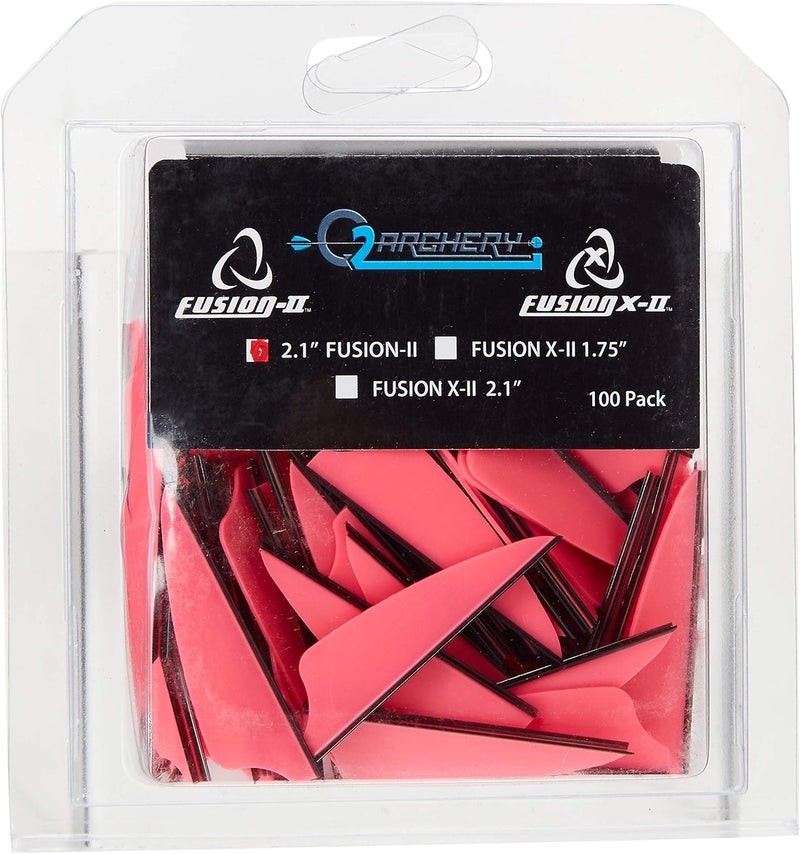 Q2i Fusion-II Shield Cut 2.1" Arrow Vanes - Pack of 100, Durable & Lightweight Fletching Vanes for Archery Accessories, Feather Fletching & Arrow Fletchings, Enhanced Crosswind Control for Precision - Image 2