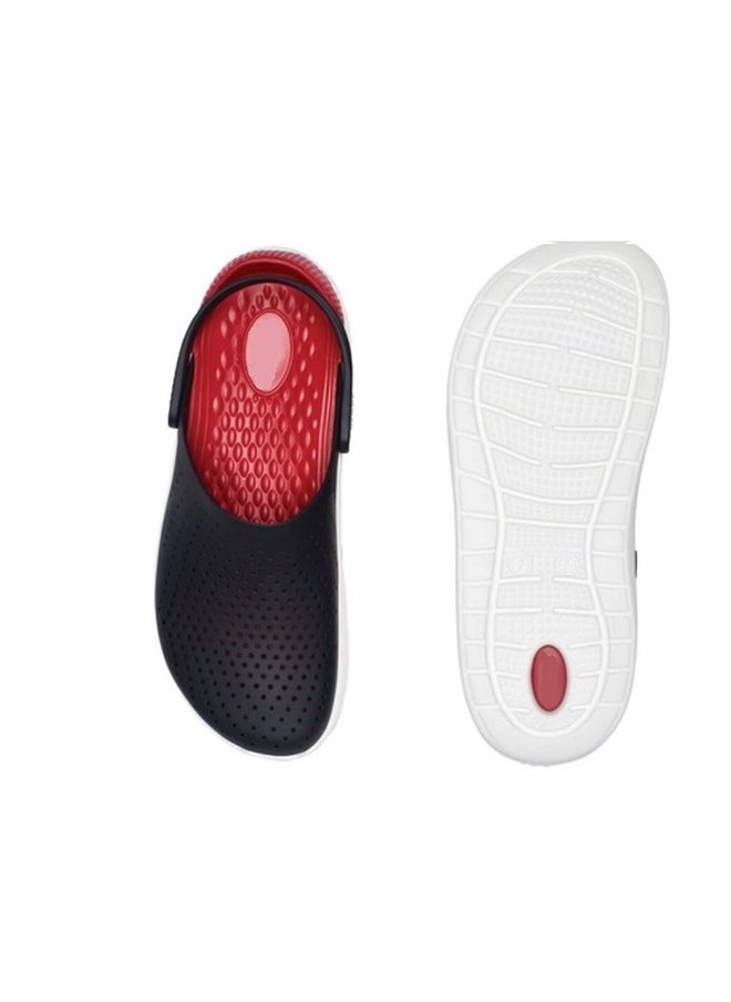 Zerol Zerol Clogs for Men || Extra Soft Comfortable Clogs || Flip Flop || Slippers || Clog clog02 blackred10 UK/India (44 EU)  - Image 2