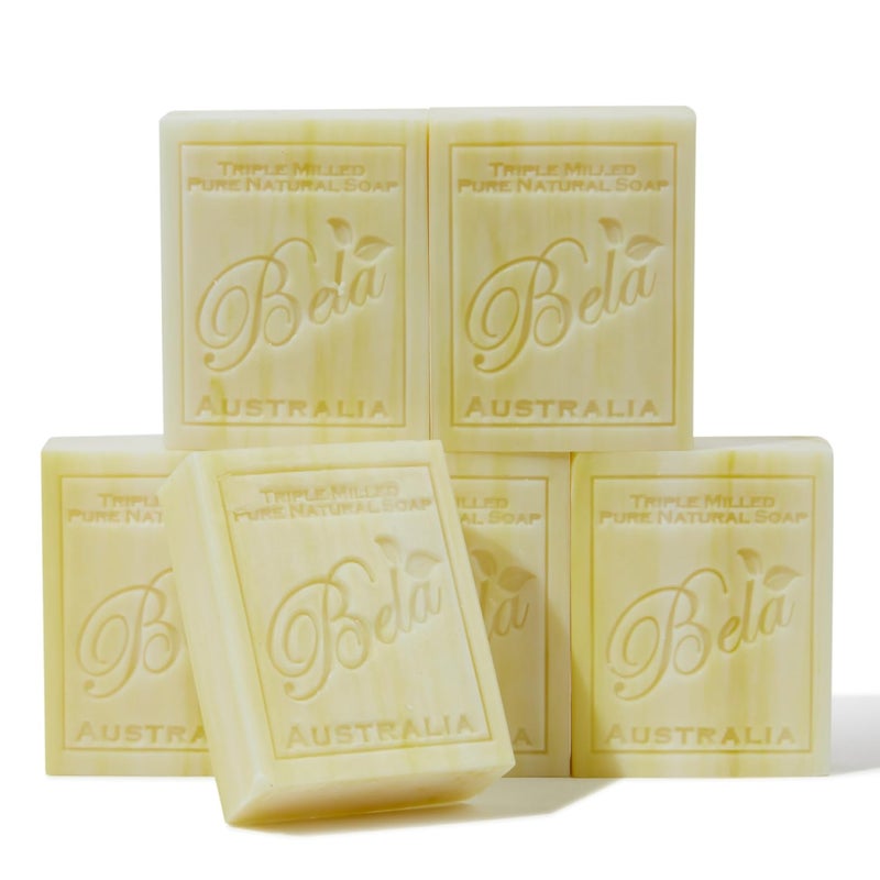 BELA Patchouli Soap 33 OZ Pack of 6 French Triple Milled Bar Soap with Organic Shea Butter Hand Face and Body Patchouli Bar Soap Made in Australia