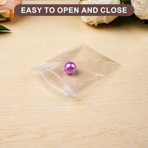 WEGOUP 130 PCS Clear Jewelry Bags, 2.36" x 3.54" Resealable Poly Zip Bags, 2 Mil Small Plastic Baggies for Storage, Gifts, Candy, Screws - Image 3