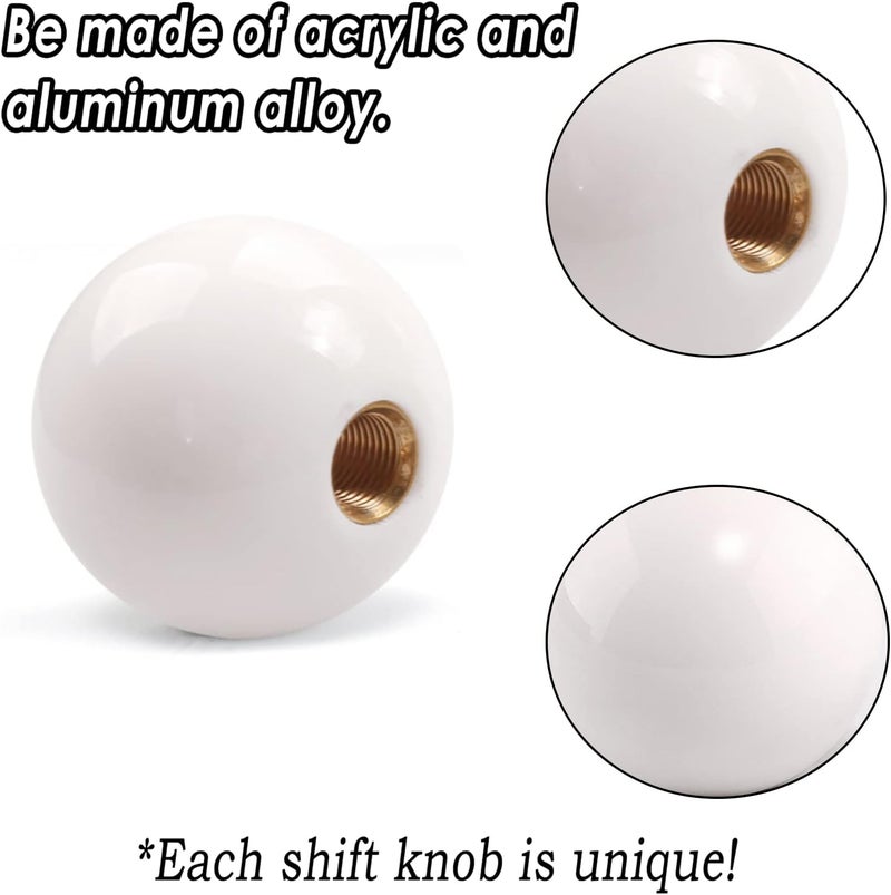 YIUIY Universal Round Ball Gear Shift Knob - Pure White - Image 4