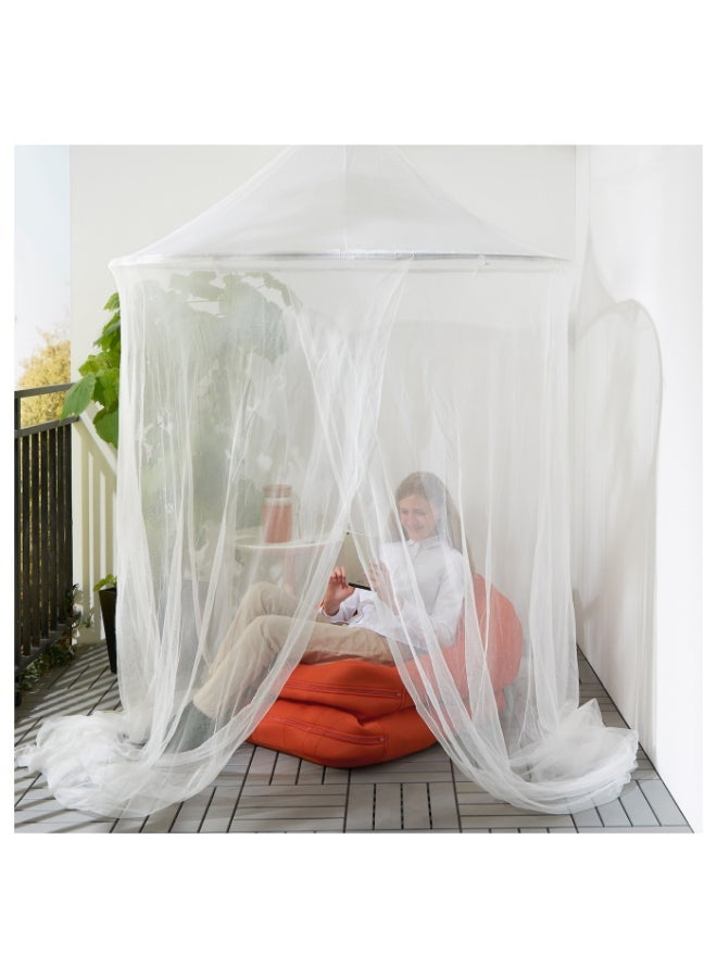 NIBEMINENT Outdoor Sunshade Net White 150centimeter - Image 2