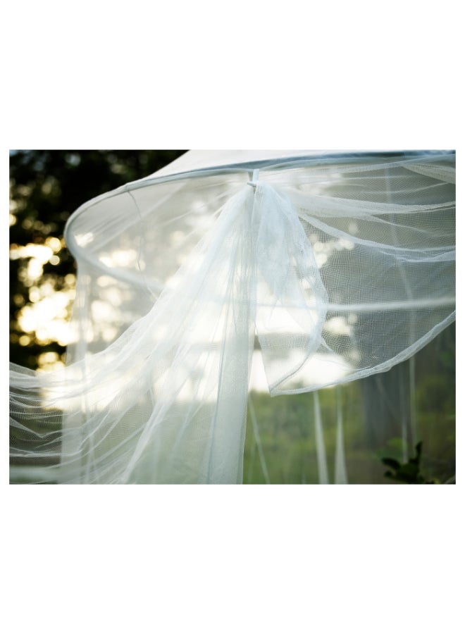 NIBEMINENT Outdoor Sunshade Net White 150centimeter - Image 4