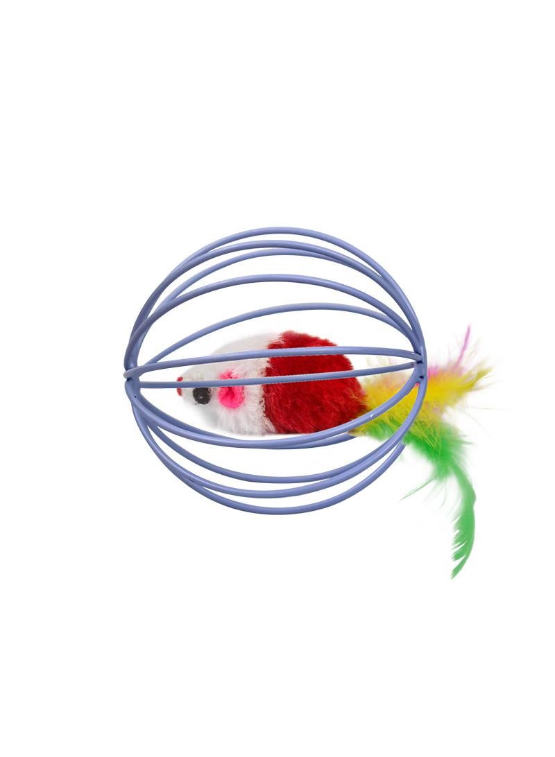 Cage Mouse Teasing Cat Self-hi Pet Toy Interactive Plush - Image 1