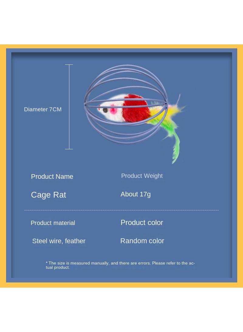 Cage Mouse Teasing Cat Self-hi Pet Toy Interactive Plush - Image 3