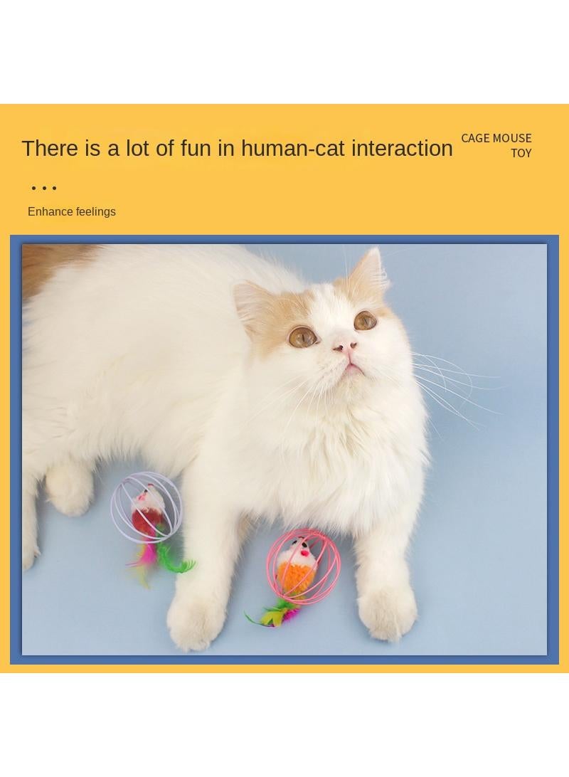Cage Mouse Teasing Cat Self-hi Pet Toy Interactive Plush - Image 4